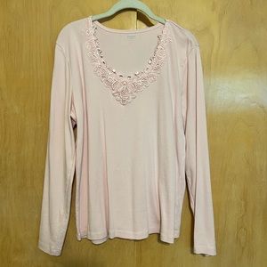 XL St. John’s Bay long sleeve embellished tee